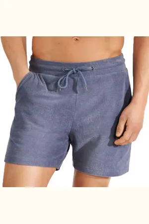 Bread & Boxers Bread and Boxers Terry Shorts Lichtblauw ecologisch katoen Small Heren