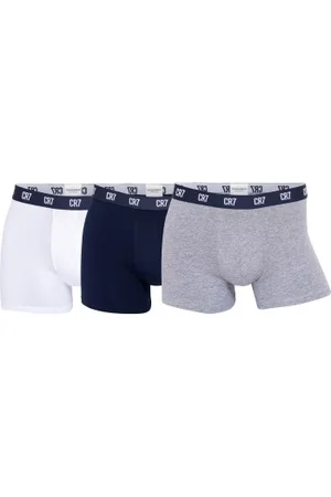 CR7 - Cristiano Ronaldo Herenslips 3P Men Trunk Marine/Grijs katoen Medium Heren
