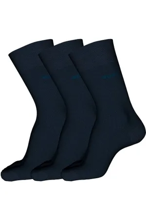 HUGO BOSS Sokken 3P RS Finest Soft Cotton Sock Blauw Maat 39/42 Heren