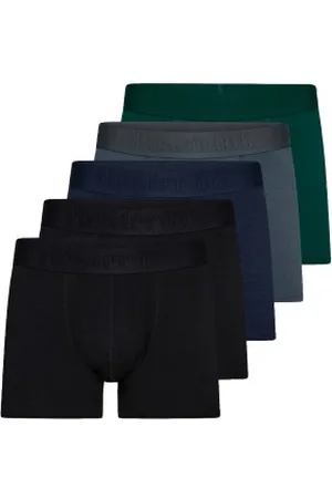 Resteröds Herenslips 5P Organic Cotton Boxer Zwart/Groen ecologisch katoen Small Heren