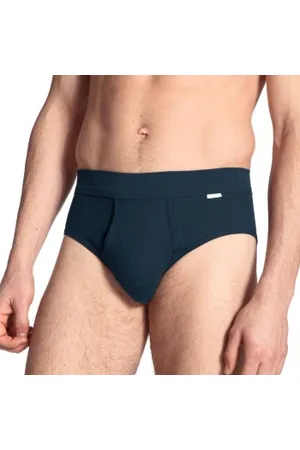 Calida Herenslips Cotton 1 Herr Midi Gylf 23112 Marine katoen Small Heren