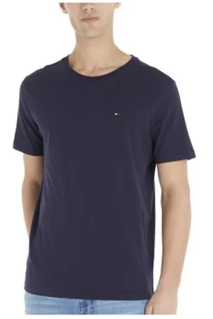 Tommy Hilfiger Cotton Icon Crew Neck SS Marine ecologisch katoen Medium Heren