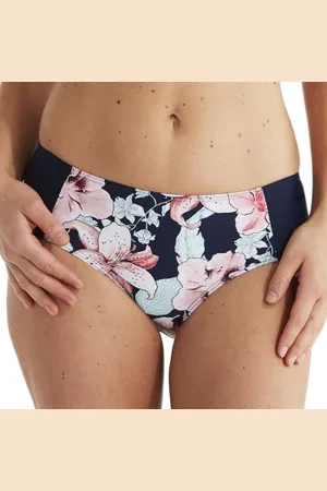 Damella Scarlett Pink Lillies Tai Bikini Brief Blauw/Roze 36 Dames