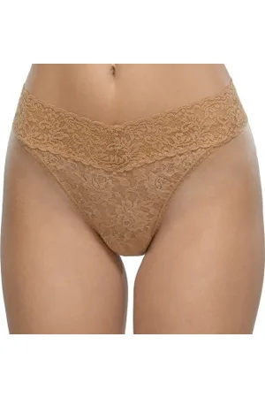 Hanky Panky 2P Original Rise Thong Bruin nylon One Size Dames