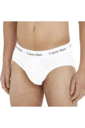 Calvin Klein Herenslips 3P Cotton Stretch Hip Brief Wit katoen Small Heren