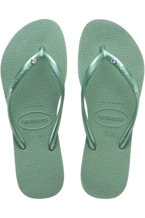 Havaianas Slim Crystal SW II Groen Maat 35/36 Dames
