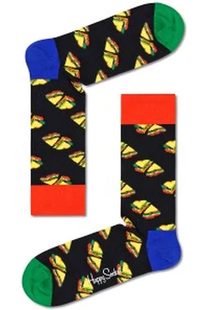 Happy Socks Sokken 2P Love Sandwich Sock Blauw patroon katoen Maat 36/40