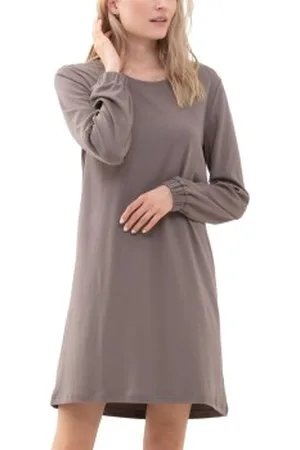 Mey N8TEX 2 0 Nightshirt Donkerbruin X-Small Dames