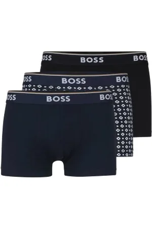 HUGO BOSS Herenslips 3P Power Design Trunk Zwart/Marine/Wit katoen Medium Heren