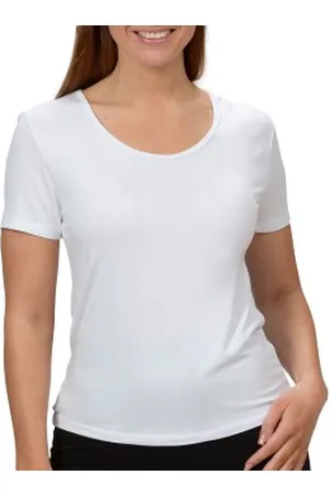 Trofé Trofe Bamboo Solids T-shirt Wit Bamboe Small Dames