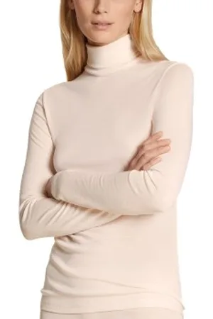 Calida True Confidence Polo Shirt Long Sleeve Ivoor Large Dames