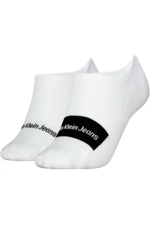 Calvin Klein Calvin Klein Sokken 2P Women Footie High Cut Socks Wit One Size Dames