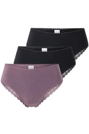 Schiesser Herenslips 3P Modern Brazillian Slips Lila/Zwart katoen 36 Heren