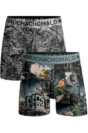 Muchachomalo Herenslips 2P Istanbul Boxer Grijs/Blauw katoen X-Large Heren