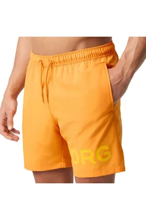 Björn Borg Zwembroeken Logo Swim Shorts Abrikoos polyester Large Heren
