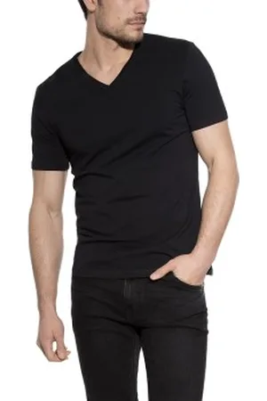 Bread & Boxers Bread and Boxers V-Neck Zwart ecologisch katoen Small Heren