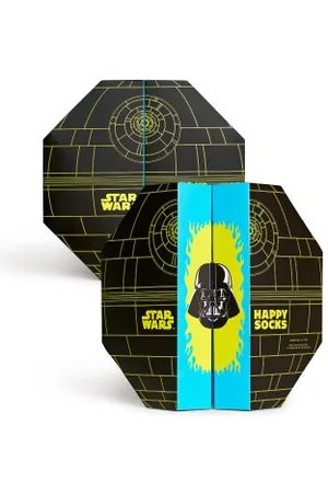Happy Socks Sokken 6P Star Wars Death Star Gift Box Versch. kleure katoen Maat 36/40
