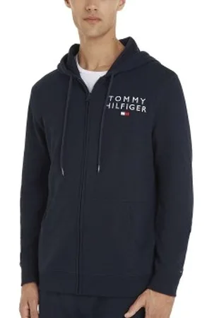 Tommy Hilfiger Original Logo Lounge Hoody Marine Small Heren