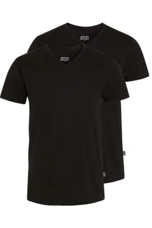 Jockey 2P V-Neck T-Shirt Zwart katoen Small Heren
