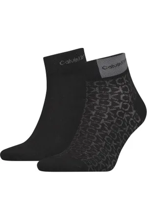 Calvin Klein Calvin Klein Sokken 2P Badge Quarter Men Sock Zwart One Size Heren