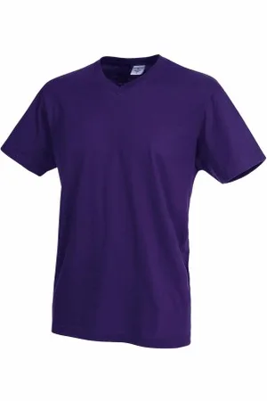 Stedman Classic V-Neck Men T-shirt Lila katoen Small Heren
