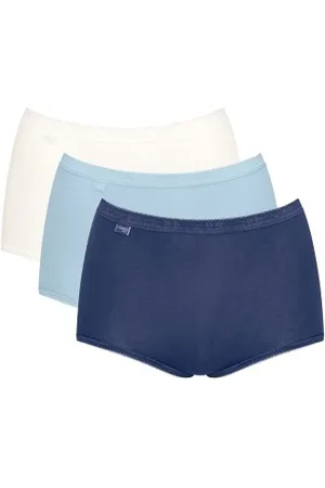 Sloggi 3P Basic Plus Maxi Colored Marine/Blauw katoen 38 Dames