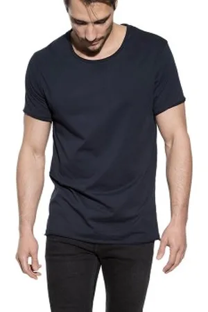 Bread & Boxers Bread and Boxers Crew Neck Relaxed Marine katoen Small Heren