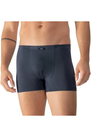 Mey Herenslips Blue Check Shorty Donkerblauw Small Heren