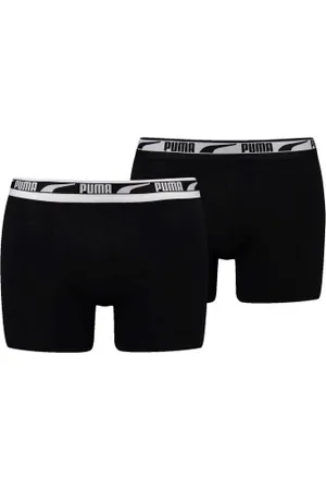 PUMA Herenslips 2P Men Multi Logo Boxer Zwart katoen Medium Heren