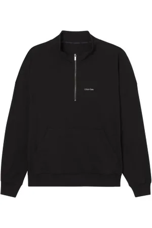 Calvin Klein Modern Cotton Lounge Q Zip Sweatshirt Zwart Small Heren