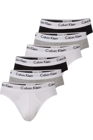 Calvin Klein Herenslips 6P Cotton Stretch Hip Brief Versch. kleure katoen Small Heren