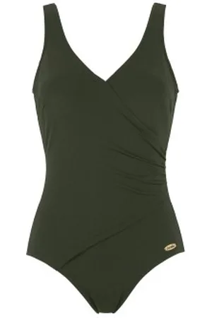 Damella Julia Chlorine Resistant Swimsuit Donkergroen polyamide 36 Dames