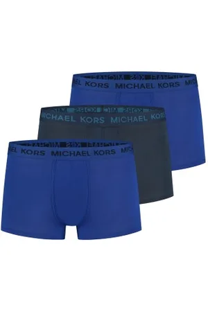 Michael Kors Herenslips 3P Supreme Touch Trunks Blauw Small Heren