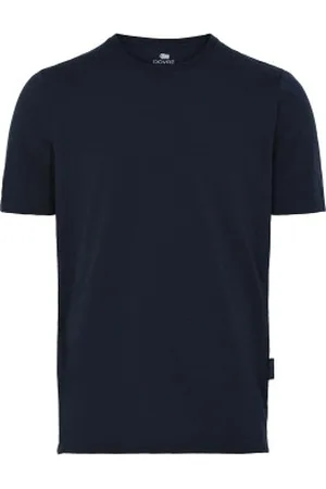 Dovre Organic Wool Crew Neck T-shirt Marine merinowol Small Heren