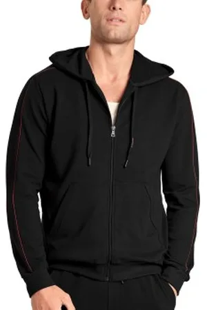 Calida Remix Basic Lounge Jacket Zwart katoen Large Heren