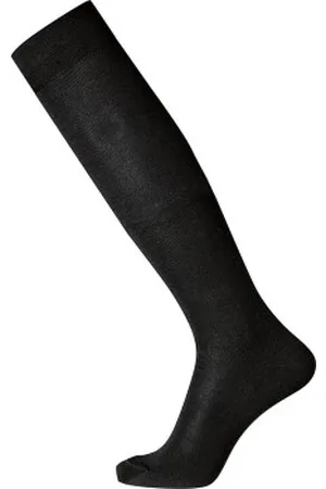 Egtved Sokken Mercerized Cotton Kneehigh Sock Zwart gemerceriseerd katoen Maat 40/45 Heren