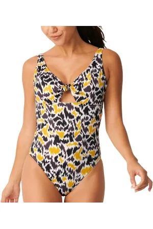 Sloggi Shore Fancy Guppy Swimsuit Zwart/Geel Small Dames