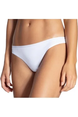 Calida Natural Comfort Thong Wit katoen Medium Dames