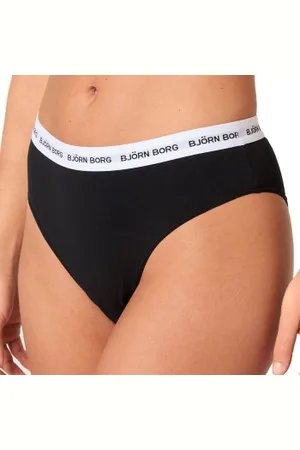 Björn Borg 2P Core Logo High Waist Brief Zwart katoen Large Dames