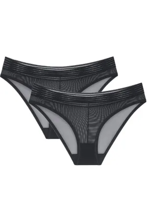 Triumph 2P Tempting Sheer Highleg Tai Zwart polyester X-Small Dames