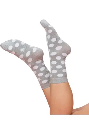 Trofé Trofe Bamboo Dot Socks Sokken 2P Grijs Maat 35/38 Dames