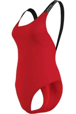 Calvin Klein Pure Swim One Piece Rood Small Dames