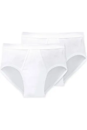 Schiesser Herenslips 2P Essentials Double Ribbed Sportslip Wit katoen Medium Heren