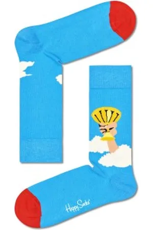 Happy Socks Sokken Monty Python Holy Grail Sock Blauw patroon Maat 36/40