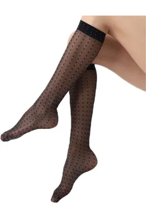 Oroblu Sokken Point Line Knee-High 20 Den Zwart polyamide One Size Dames