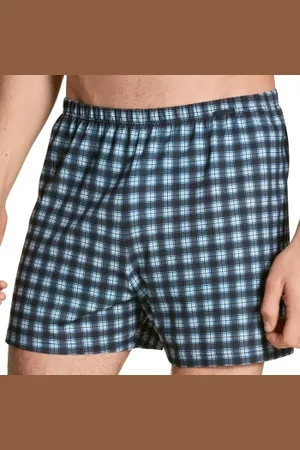Calida Herenslips 2P Prints Benefit Boxers Lichtblauw/Geruit katoen Medium Heren