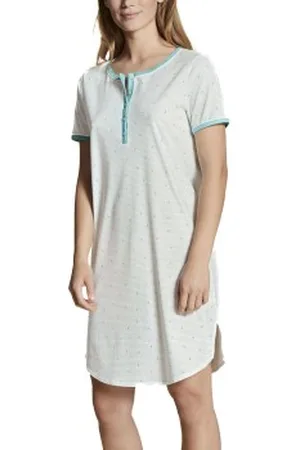 Calida Sweet Dreams Sleepshirt CL1 Wit patroon katoen X-Small Dames