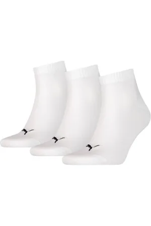 PUMA Sokken 3P Quarter Socks Wit Maat 35/38