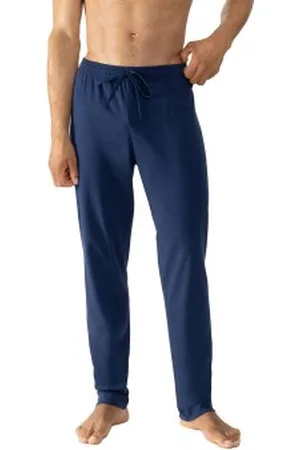 Mey Solid Night Long Bottoms Donkerblauw katoen Small Heren