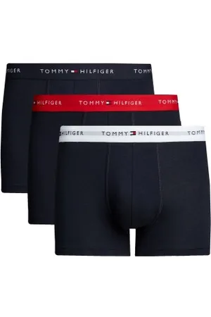 Tommy Hilfiger Herenslips 3P WB Trunks Zwart/Rood katoen Medium Heren